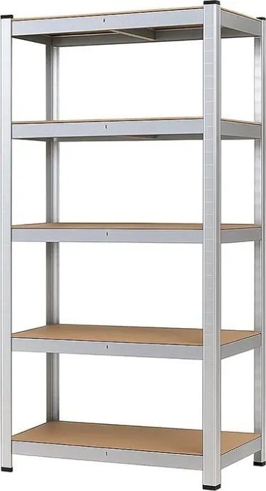 Regál 180x90x30 cm pozinkovaný 5-policový, nosnosť 875 kg