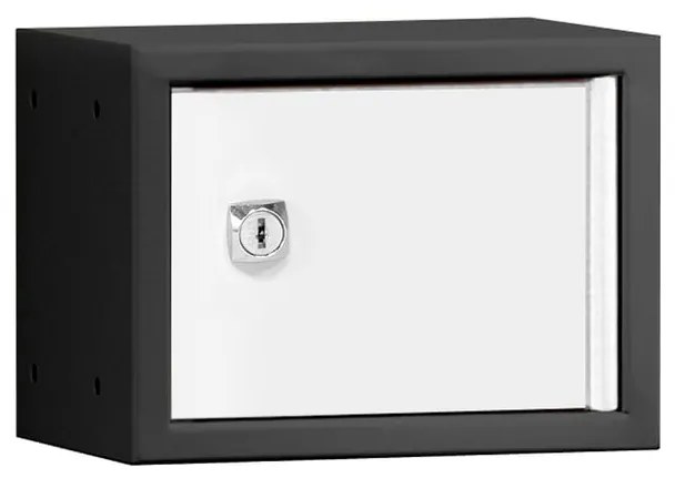 Odkladacia skrinka CUBE, biela / čierna, 150x200x150 mm