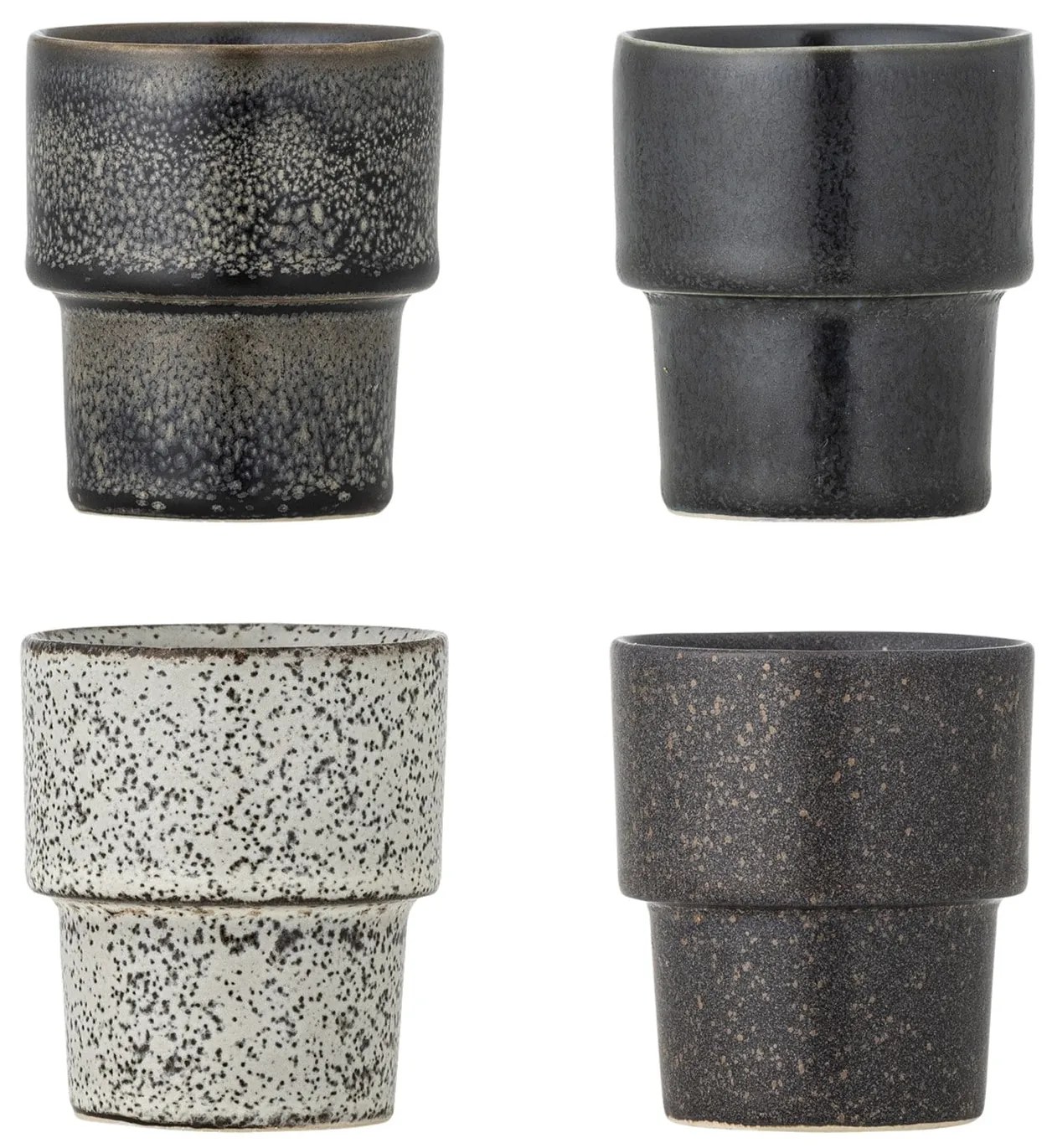 Bloomingville Hrnček Espresso Ewan Brown 75 ml – sada 4 ks