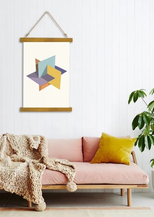 Závesné plátno na stenu Sketch of Impossible Contrast / Dan Johannson - 30x45 cm – hnedý rám