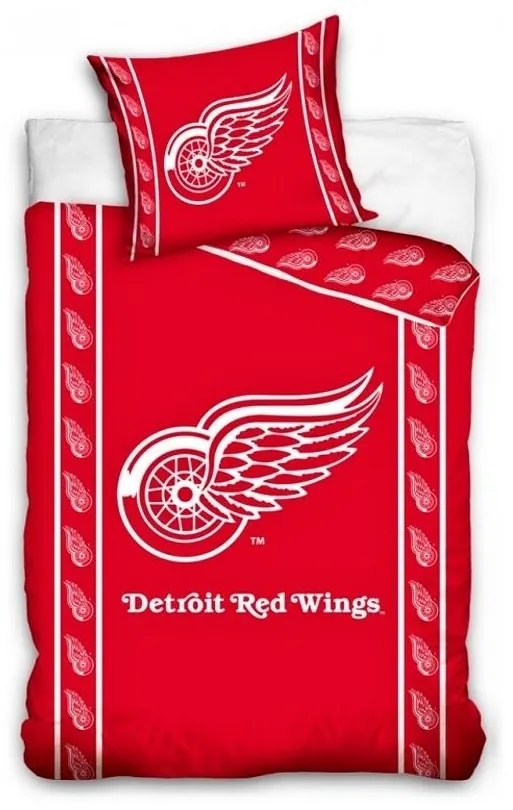 Hokejové posteľné obliečky NHL Detroit Red Wings - 100% bavlna Refoncé - 70x90 cm + 140x200 cm
