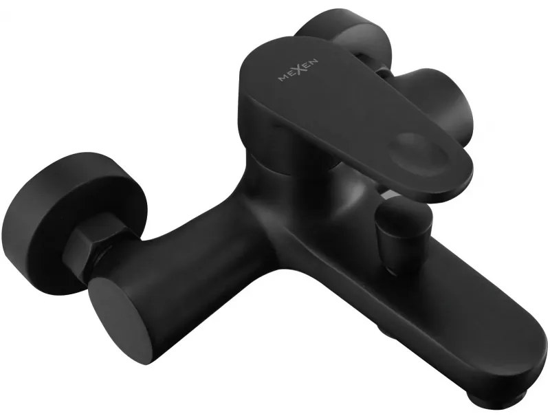 Mexen Kama, nástenná vaňová batéria, čierna matná, 72530-70