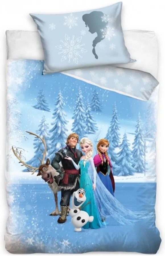Obliečky do detskej postieľky Ľadové kráľovstvo - Frozen - motív Pravé priateľstvo - 100% bavlna - 40 x 60 cm + 100 x 135 cm