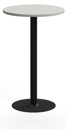 Barový stôl VERTICUS, Ø700x1100 mm, svetlošedá/čierna