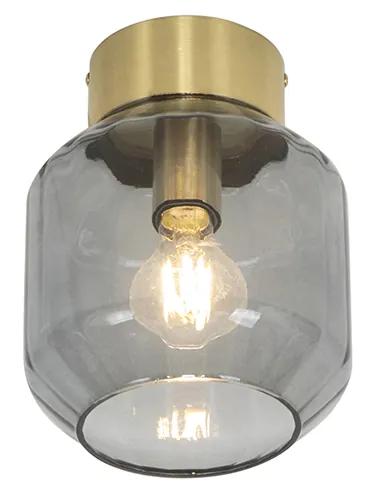 Inteligentné stropné svietidlo mosadzné s dymovým sklom vrátane Wifi A60 - Stiklo