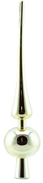 DECOLED Plastový hrot na vrchol stromu, 6x28 cm, zlatý, lesklý