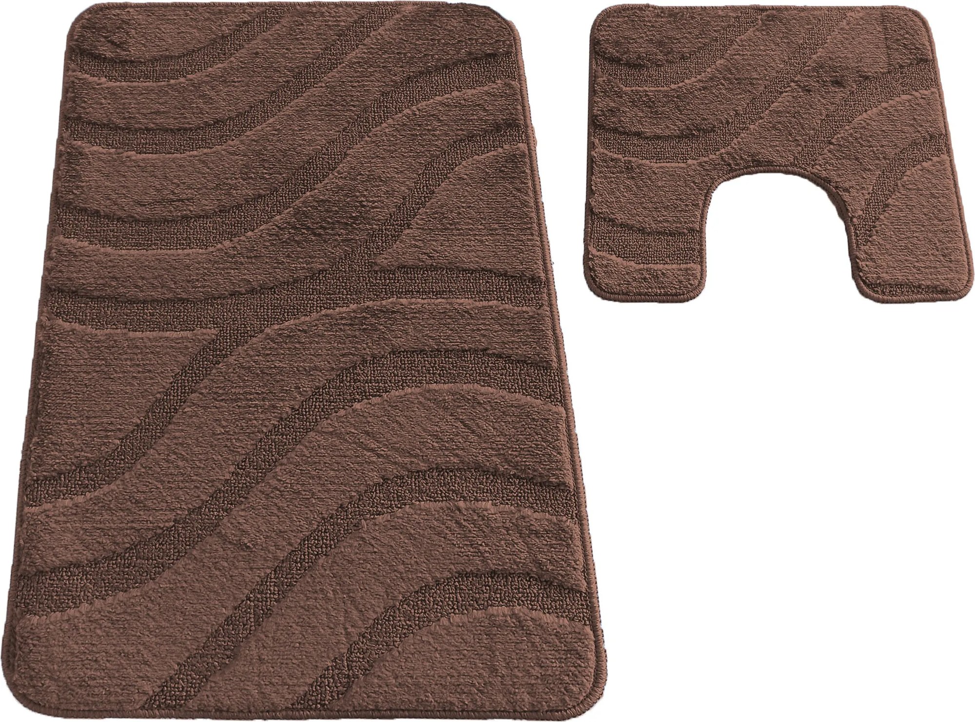 DY Kúpeľňová sada koberčekov s výrezom Symphony - hnedá
