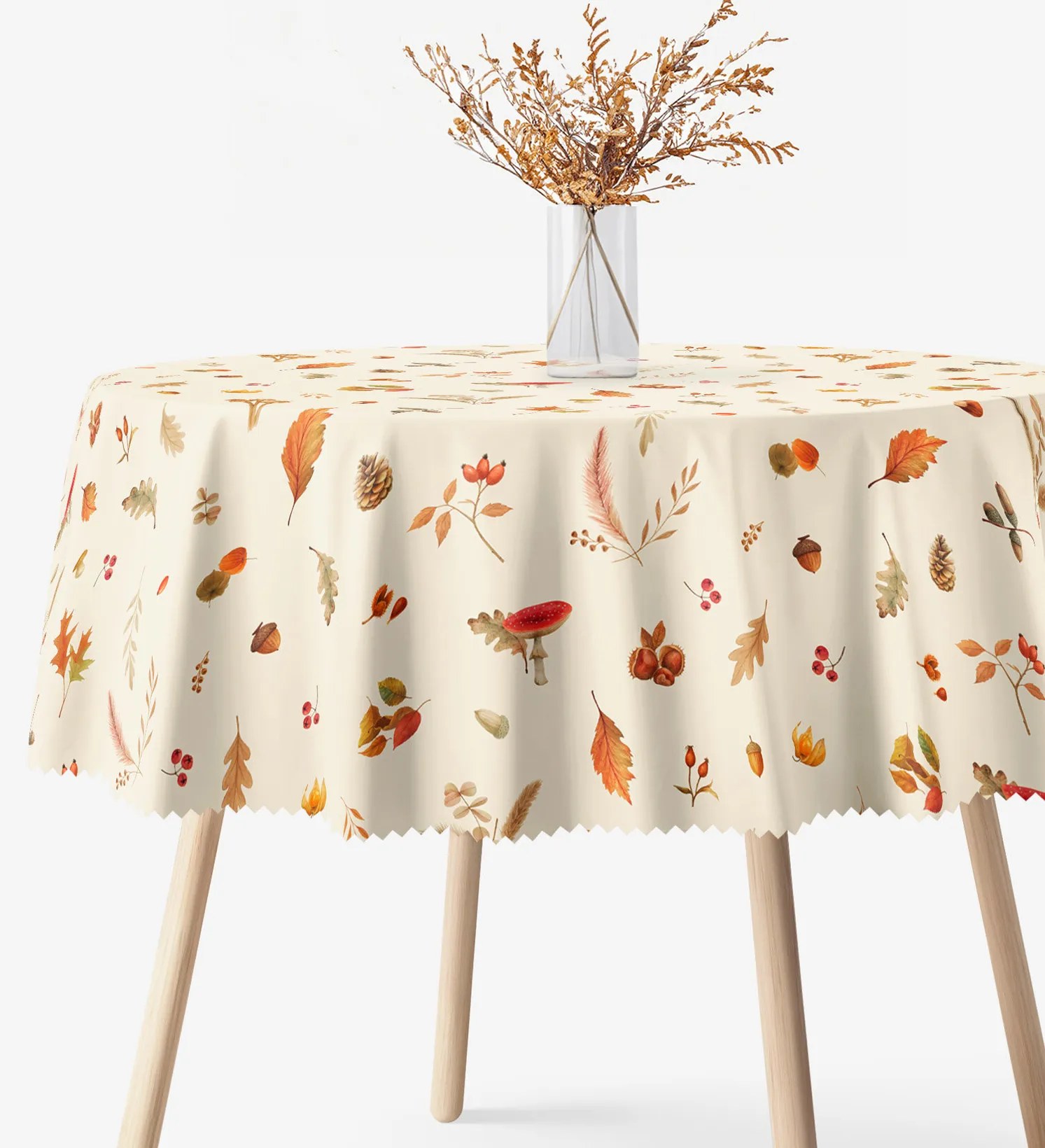 Goldea okrúhly teflónový obrus - jesenná príroda Ø 140 cm
