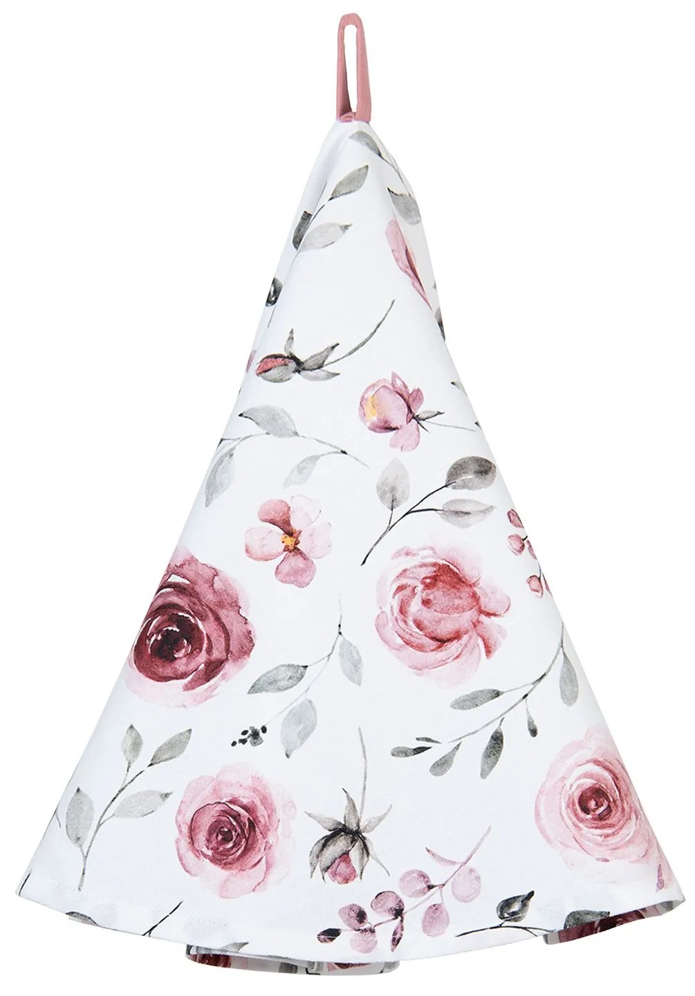 Bavlnená okrúhla utierka s ružami Rustic Rose - Ø80 cm Bavlnená okrúhla utierka s ružami Rustic Rose - Ø80 cm