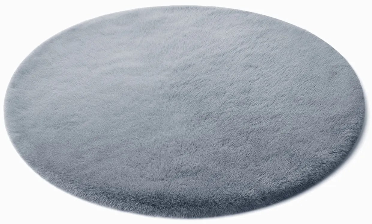 Sivý okrúhly koberec Rabbit Rozmer: 80 cm
