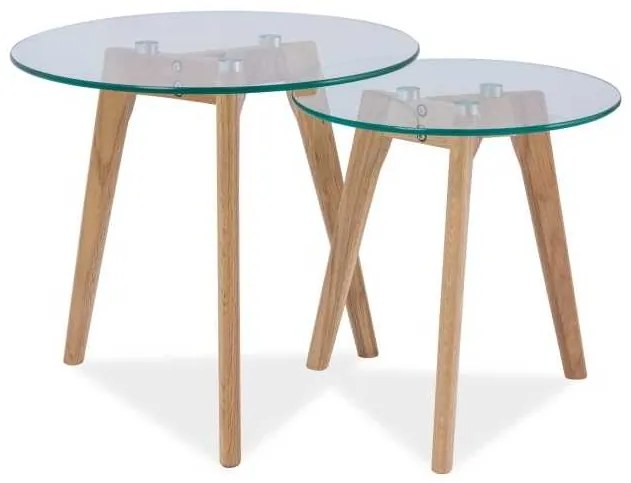 Konferenčný stolík Oslo II B, číra / dub