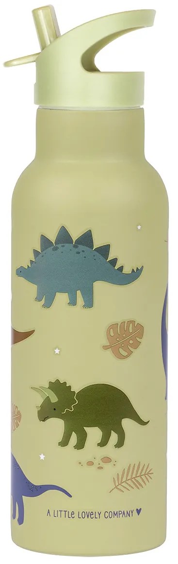 A Little Lovely Company - antikorová fľaša na pitie, 500 ml - dinosaury