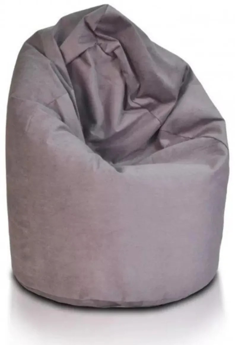 Sedací vak Amore – extra mäkký vak z plyšu pre maximálne pohodlie Farba: A104 - sivá