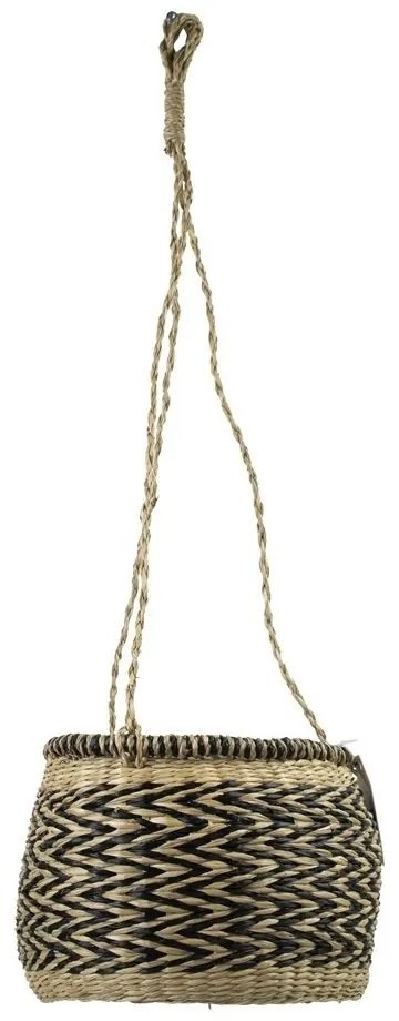 Závesný kvetináč z morskej trávy Zigzag - Ø 20 * 18cm Závesný kvetináč z morskej trávy Zigzag - Ø 20 * 18cm