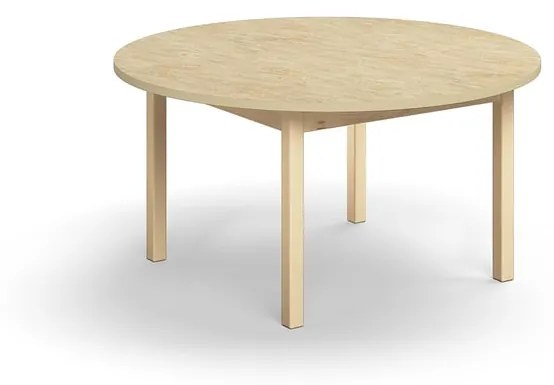 Stôl DECIBEL, Ø1200x590 mm, akustické linoleum - béžová