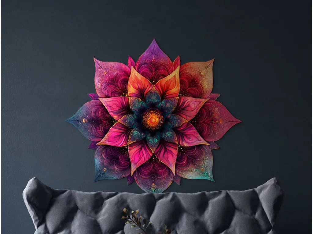 drevko | Kvetinová mandala Dúhová jednota 45 x 475 cm