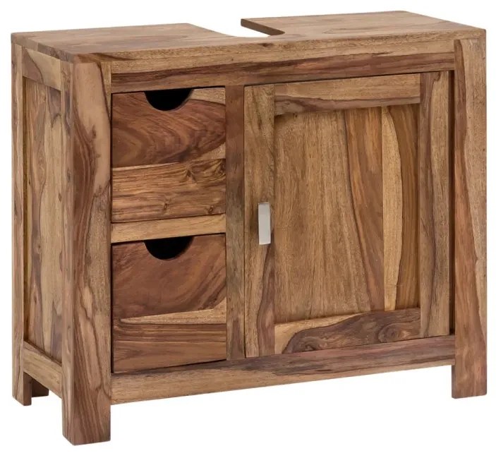 furniture-nabytek.cz - Masívna umývadlová skrinka Lagos z palisandra, lakovaná, hnedá – 70×30×63 cm