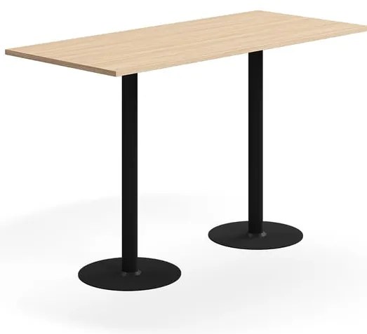 Barový stôl VERTICUS, 1800x800x1100 mm, dub/čierna