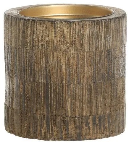 Drevený stĺpovitý svietnik na širokú sviečku Mango Wood M - Ø 10*10 cm