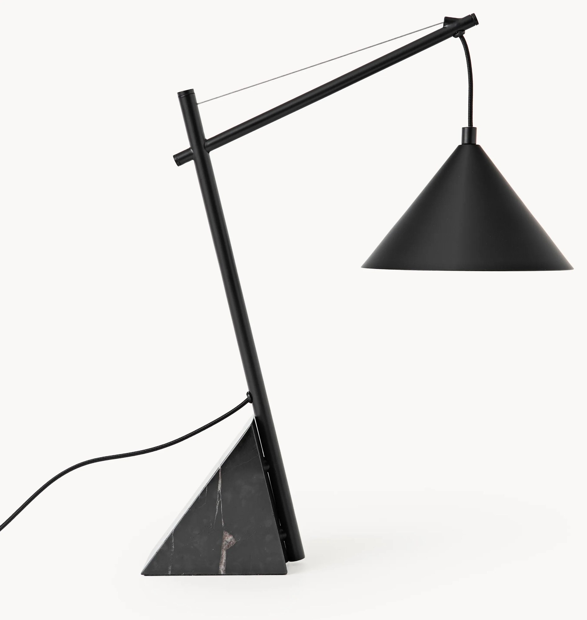 Veľká stolová lampa's mramorovým podstavcom Reyna