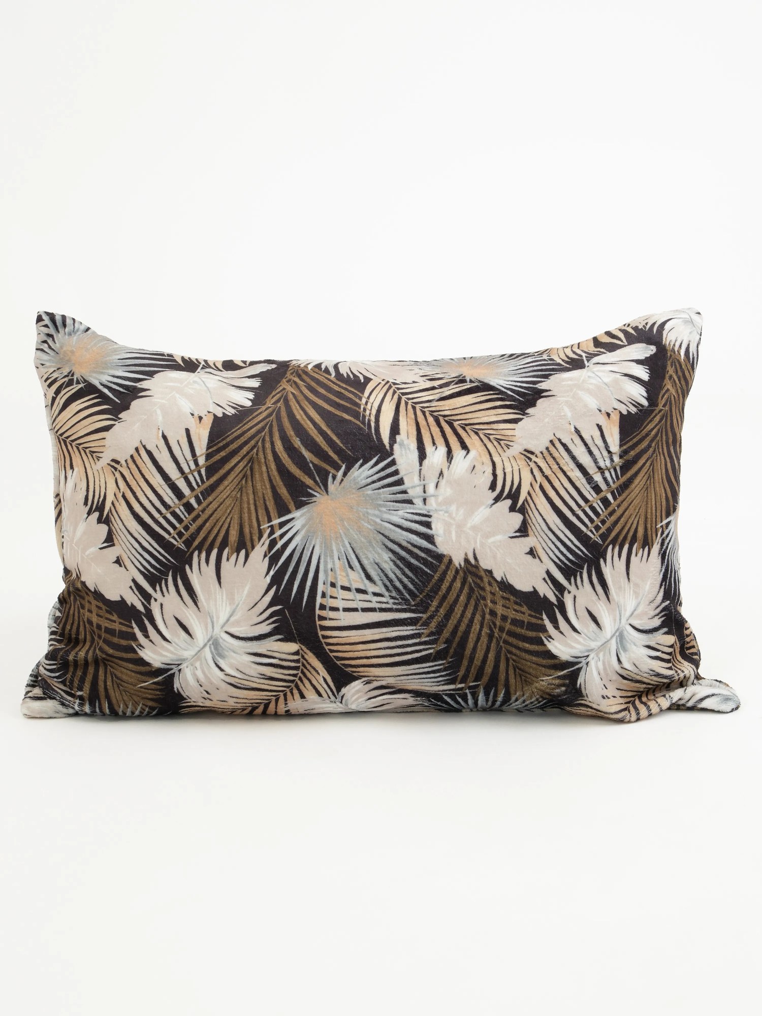 Obliečka na vankúš mikroplyš Digital 40 × 60 cm - Taisa čierno/zlatá