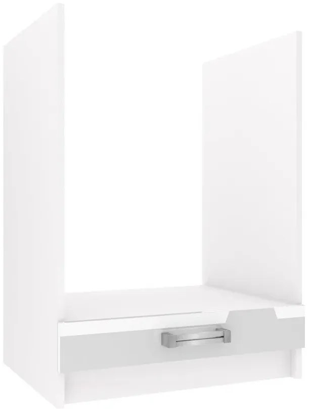 Kuchynská skrinka Belini spodná pre vstavanú rúru 60 cm biely lesk bez pracovnej dosky INF SDP60/0/WT/W/0/D