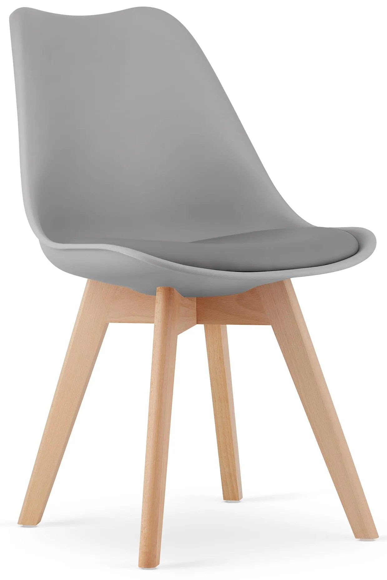 Stolička MARK sivá - hnedé nohy