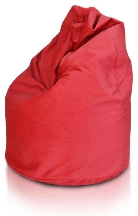 INTERMEDIC SK - Sedací vak Mega Sako z plyšu 135 cm | pastelový vak na leňošenie, 340 l Farba: A012 - Červená