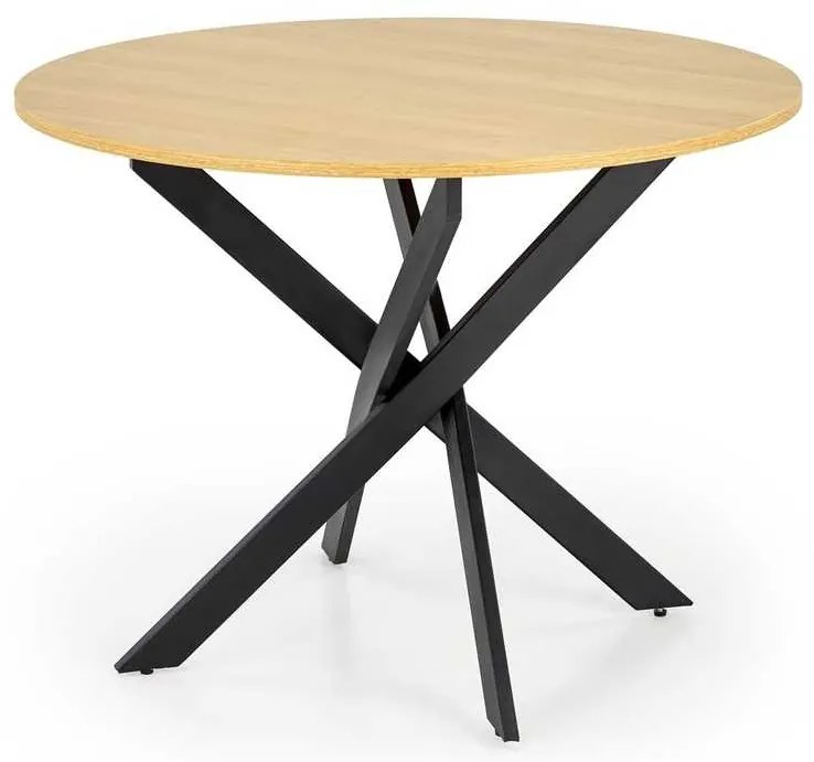 Jedálenský stôl Waylon, dub zlatý / čierna