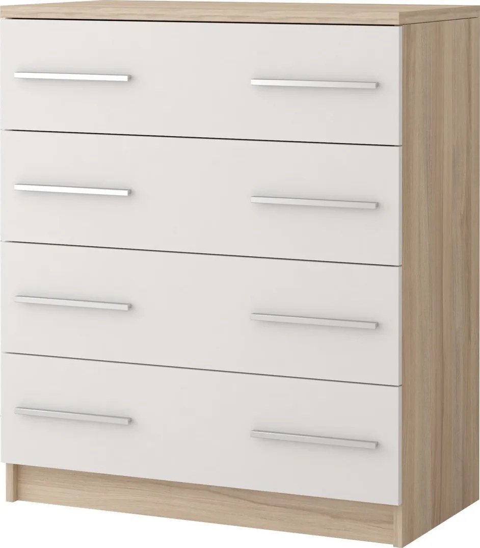 Komoda ORVILLE - dub sonoma/biela