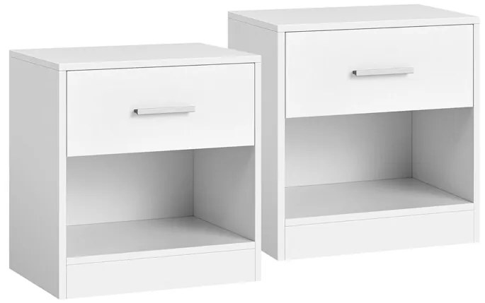 Autronic BONTEC Odkladací stolík 39x28x41cm, mdf, bielený dub, ANT-E1081 BUK Farba: Biela