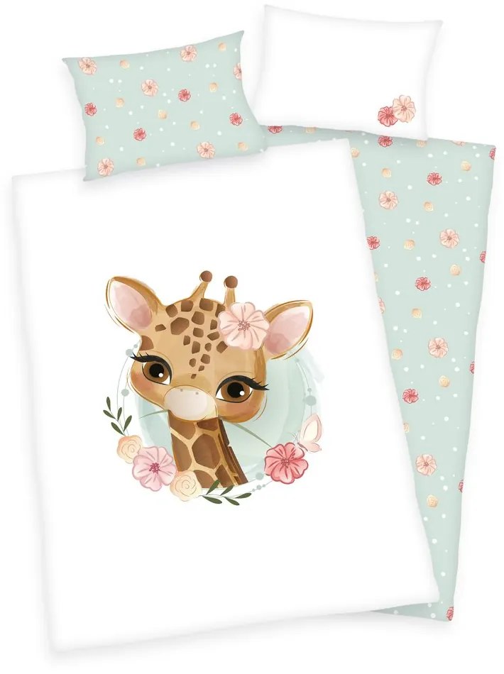 Herding Flanelové obliečky pre bábätká Žirafa 100x135/40x60cm