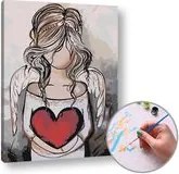 Maľovanie podľa čísel ANJEL – nízka náročnosť