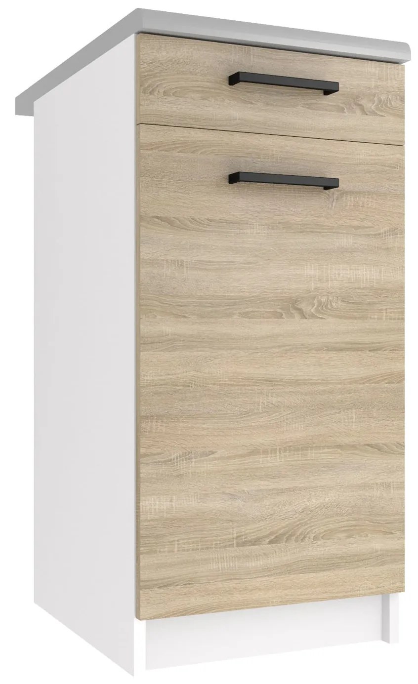 Kuchynská skrinka Belini spodná so zásuvkami 40 cm dub sonoma s pracovnou doskou TOR SDSZ1-40/1/WT/DS/0/B1