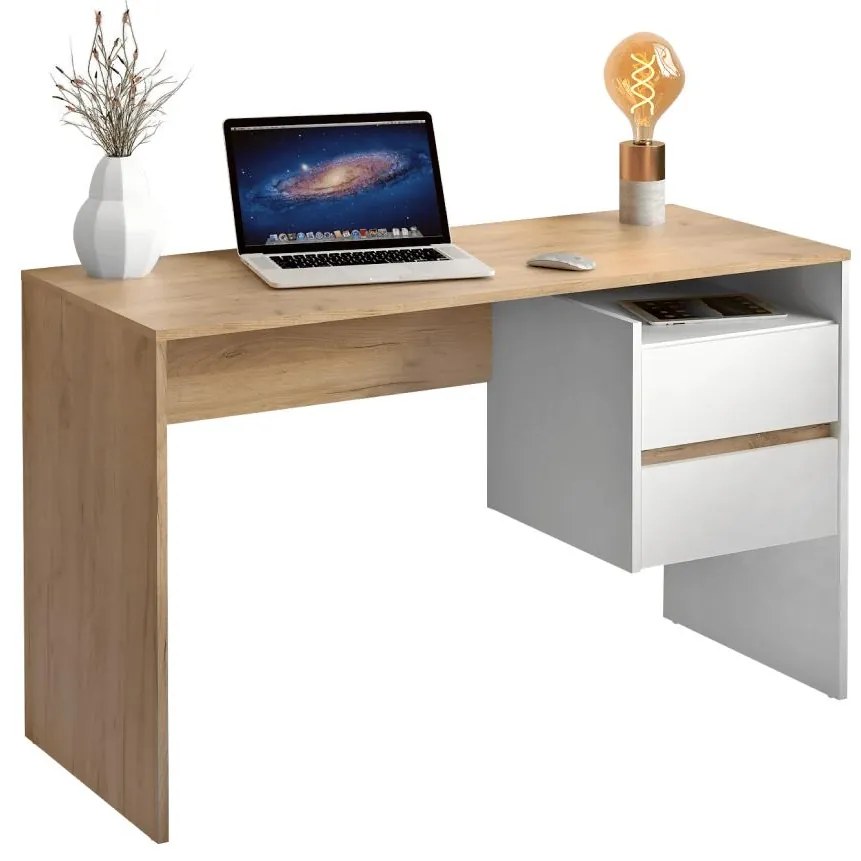PC stolík Titanes (dub artisan + biela) . Vlastná spoľahlivá doprava až k Vám domov. 1116531