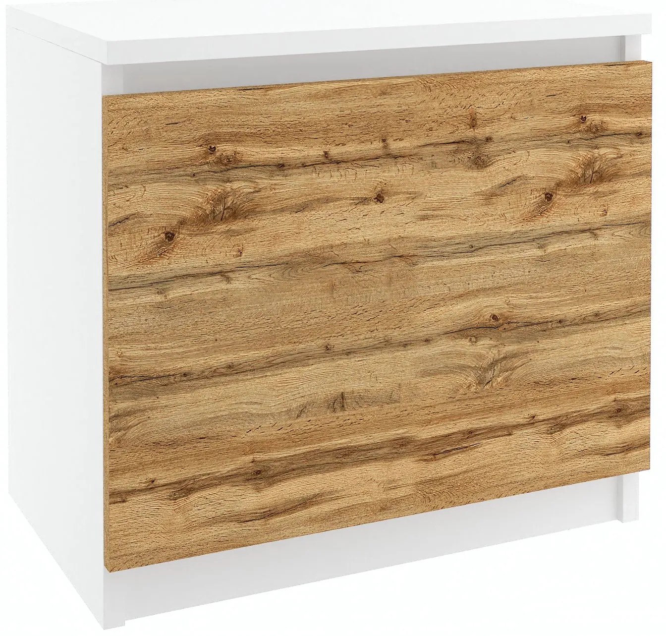 Nočný stolík Belini biely / dub wotan SI SN1/0/W/DW/0/0 Nočný stolík Belini biely / dub wotan SI SN1/0/W/DW/0/0