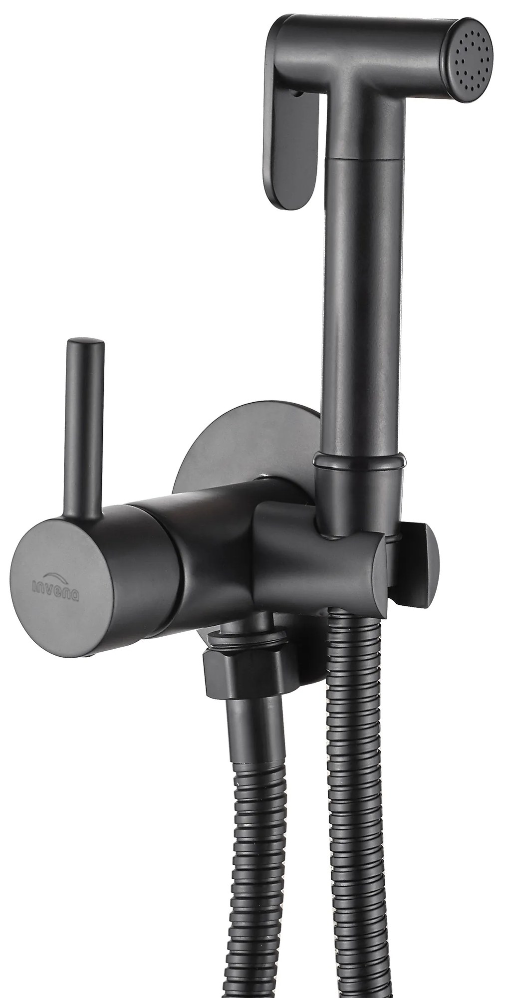 Invena Invena, podomietková bidetová batéria, čierna matná, BP-00-B04-L