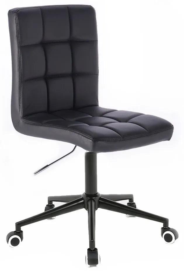 LuxuryForm DESIGN Stolička TOLEDO na čiernej podstave s kolieskami - čierna