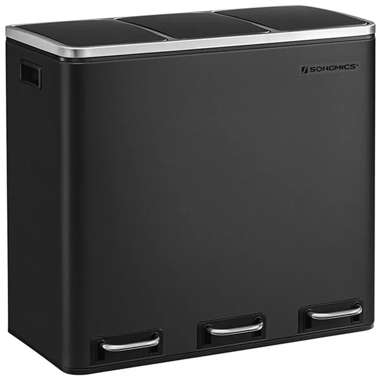 Recyklačný odpadkový kôš SONGMICS LTB54BK