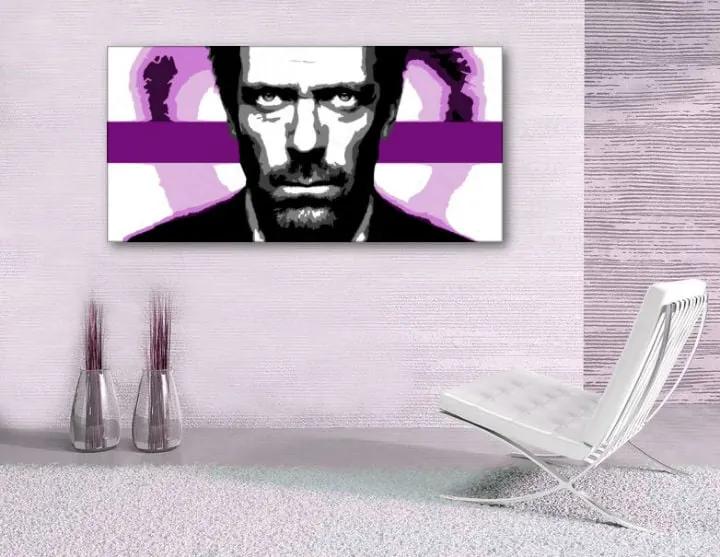 Ručne maľovaný POP Art obraz Dr. HOUSE 1010 | rôzne rozmery