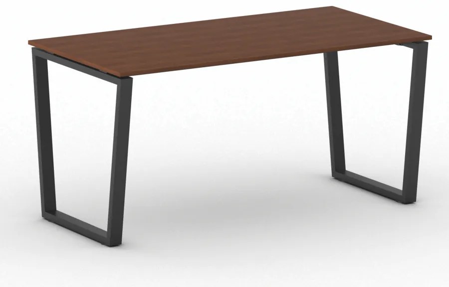 Kancelársky stôl PRIMO IMPRESS, 160x80 cm, čierna podnož, čerešňa