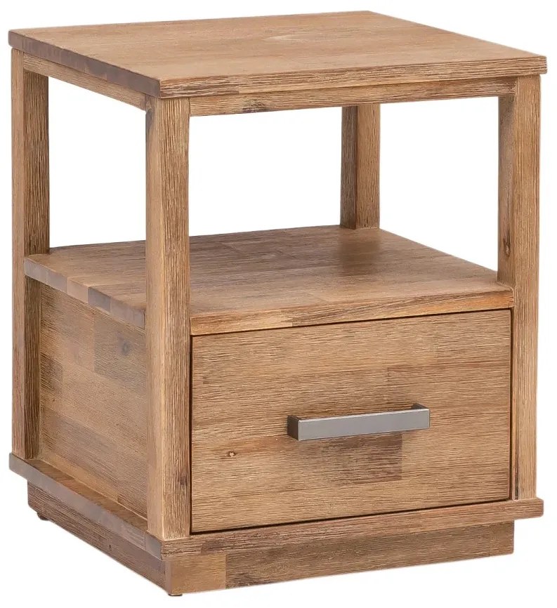 furniture-nabytek.cz - Masívny nočný stolík Woodville z akácie, lakovaný, hnedý