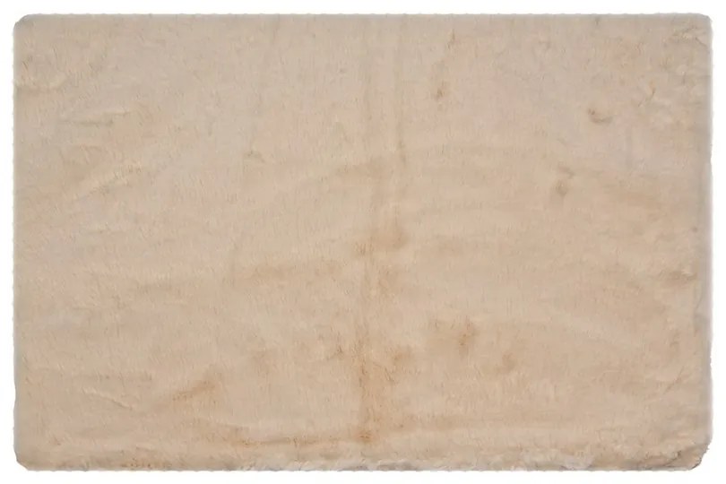 Béžová plyšová predložka do kúpeľne Teddy Bath - 40*60*2 cm