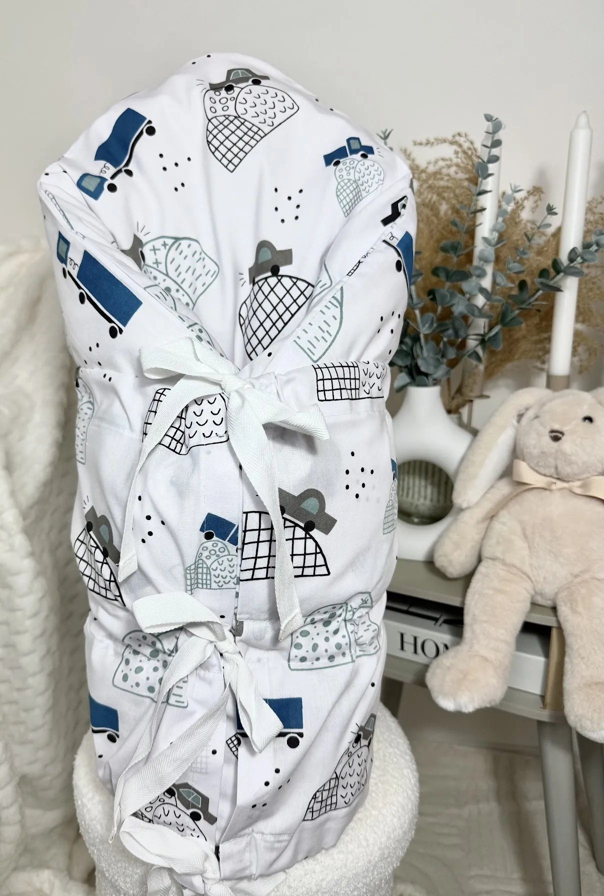 INTERMEDIC SK Obliečka na zavinovačku 73×73 – Modré autá, 100 % bavlna