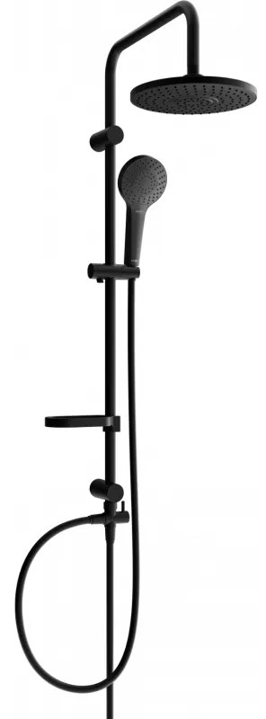 Mexen Erik, sprchová súprava s hornou a ručnou sprchou, čierna matná, 78205-70