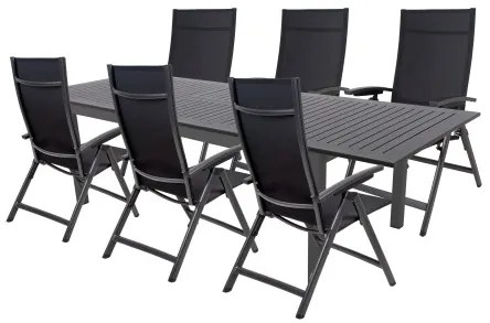 Doppler EXPERT AVANTAGE antracit - záhradná hliníková sedacia súprava 6+1