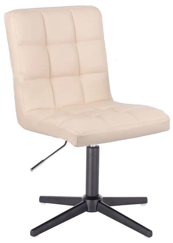 LuxuryForm DESIGN Stolička TOLEDO na čiernom kríži - krémová