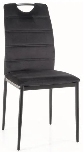 Jedálenská stolička Rip Velvet, čierna