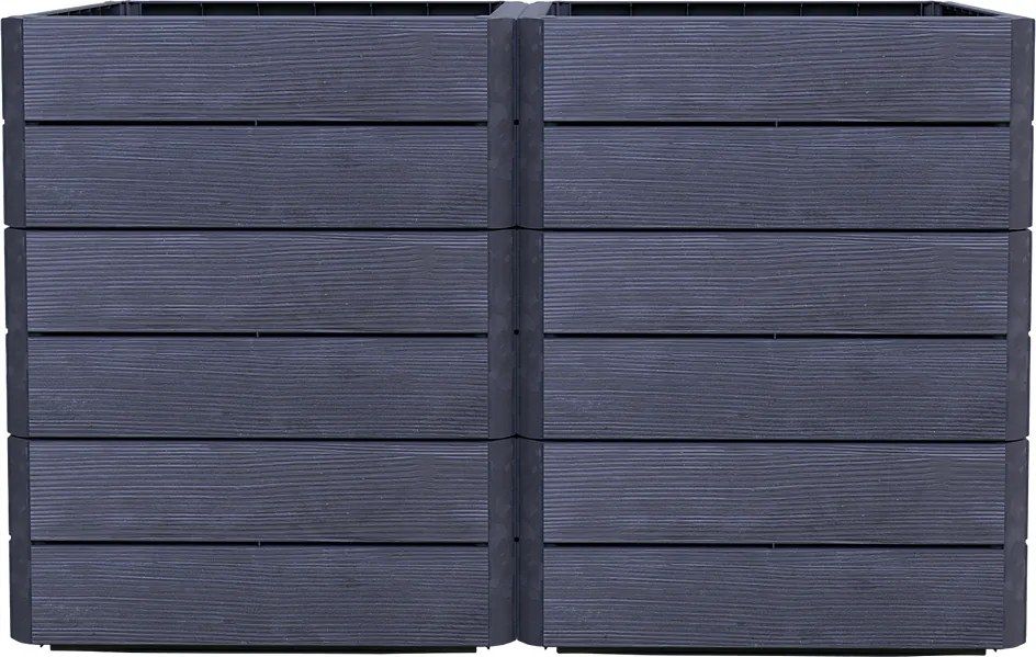 Garantia Ergo Vario 2 Vysoký záhon Wood, plast, 120 × 80 × 75 cm, antracit