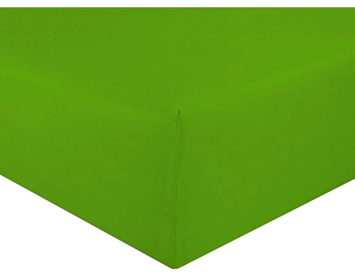 Posteľná plachta jersey zelená kiwi TiaHome - 200x200cm Posteľná plachta jersey zelená kiwi TiaHome - 200x200cm